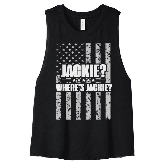 Jackie? Where's Jackie? Women's Racerback Cropped Tank