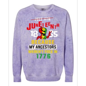 Juneteenth Women Juneteenth Shirts African American Colorblast Crewneck Sweatshirt