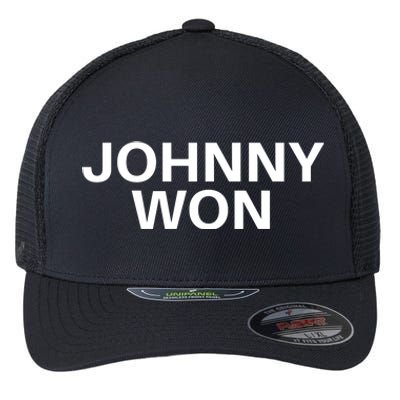 Johnny Won Justice For Johnny Depp Flexfit Unipanel Trucker Cap