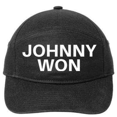 Johnny Won Justice For Johnny Depp 7-Panel Snapback Hat