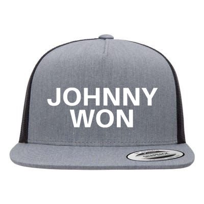 Johnny Won Justice For Johnny Depp Flat Bill Trucker Hat