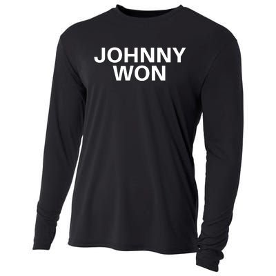 Johnny Won Justice For Johnny Depp Cooling Performance Long Sleeve Crew