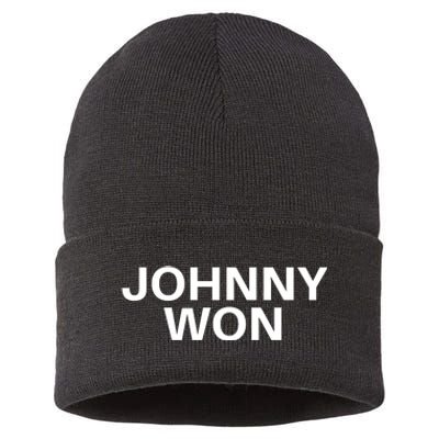 Johnny Won Justice For Johnny Depp Sustainable Knit Beanie