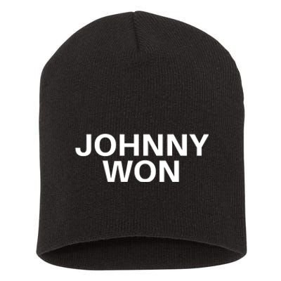 Johnny Won Justice For Johnny Depp Short Acrylic Beanie