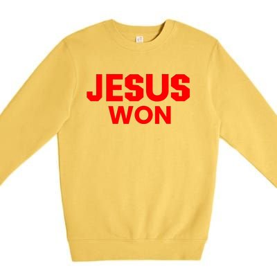 Jesus Won Premium Crewneck Sweatshirt