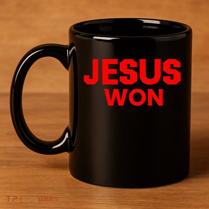 Jesus Won 11oz C Handle Ceramic Mug