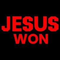Jesus Won Cropped Pullover Crew