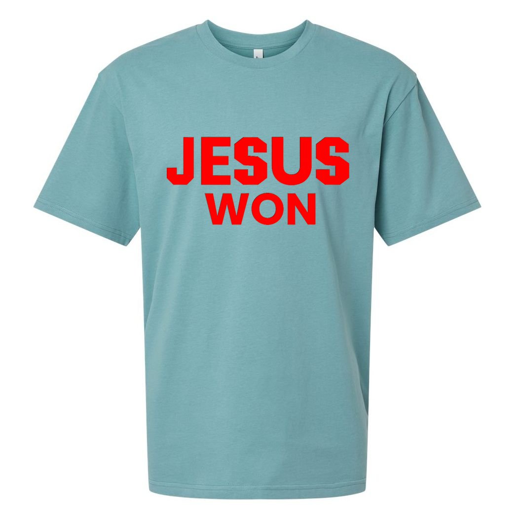 Jesus Won Sueded Cloud Jersey T-Shirt