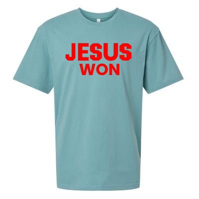 Jesus Won Sueded Cloud Jersey T-Shirt