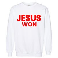 Jesus Won Garment-Dyed Sweatshirt