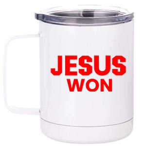 Jesus Won 12 oz Stainless Steel Tumbler Cup