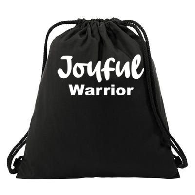 Joyful Warrior Drawstring Bag