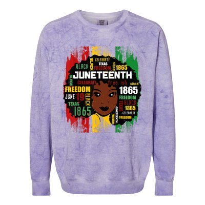 Juneteenth Women Juneteenth Shirts African American Colorblast Crewneck Sweatshirt