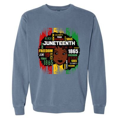 Juneteenth Women Juneteenth Shirts African American Garment-Dyed Sweatshirt