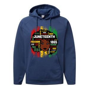 Juneteenth Women Juneteenth Shirts African American Performance Fleece Hoodie