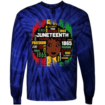 Juneteenth Women Juneteenth Shirts African American Tie-Dye Long Sleeve Shirt