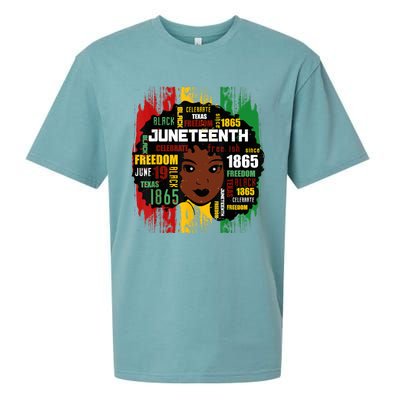 Juneteenth Women Juneteenth Shirts African American Sueded Cloud Jersey T-Shirt