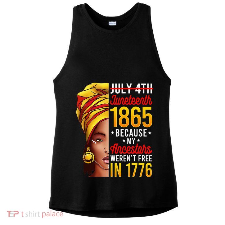 Juneteenth Women Juneteenth S African American Ladies PosiCharge Tri-Blend Wicking Tank