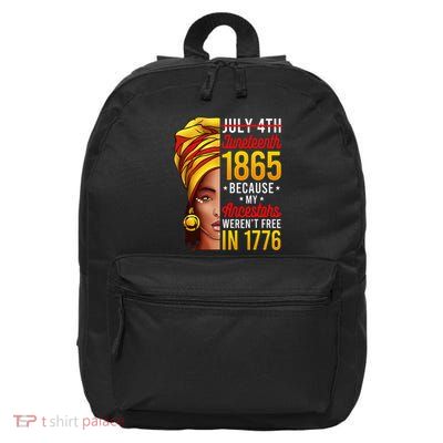 Juneteenth Women Juneteenth S African American 16 in Basic Backpack