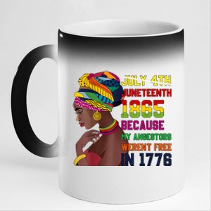 Juneteenth Women Juneteenth Shirts African American 11oz Black Color Changing Mug