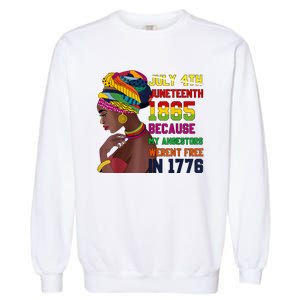 Juneteenth Women Juneteenth Shirts African American Garment-Dyed Sweatshirt