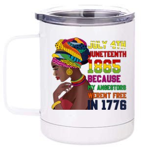 Juneteenth Women Juneteenth Shirts African American 12 oz Stainless Steel Tumbler Cup