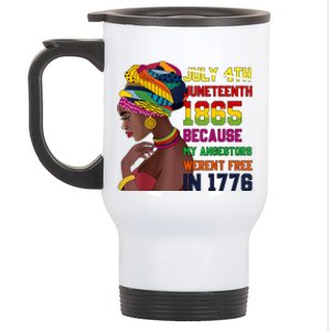 Juneteenth Women Juneteenth Shirts African American Stainless Steel Travel Mug