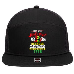 Juneteenth Women Juneteenth Shirts African American 7 Panel Mesh Trucker Snapback Hat