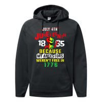 Juneteenth Women Juneteenth Shirts African American Performance Fleece Hoodie