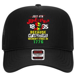 Juneteenth Women Juneteenth Shirts African American High Crown Mesh Back Trucker Hat