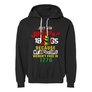 Juneteenth Women Juneteenth African American Garment-Dyed Fleece Hoodie