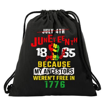 Juneteenth Women Juneteenth African American Drawstring Bag