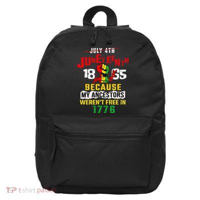 Juneteenth Women Juneteenth African American 16 in Basic Backpack