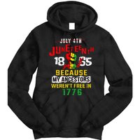 Juneteenth Women Juneteenth African American Tie Dye Hoodie