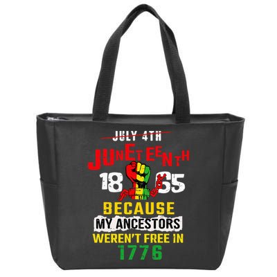 Juneteenth Women Juneteenth African American Zip Tote Bag