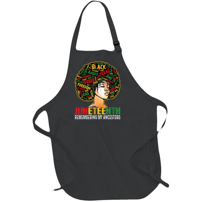 Juneteenth Women Juneteenth African American Full-Length Apron With Pockets