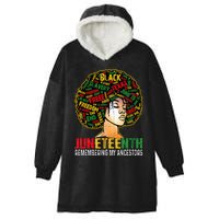 Juneteenth Women Juneteenth African American Hooded Wearable Blanket