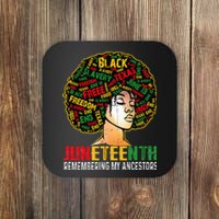 Juneteenth Women Juneteenth African American Coaster