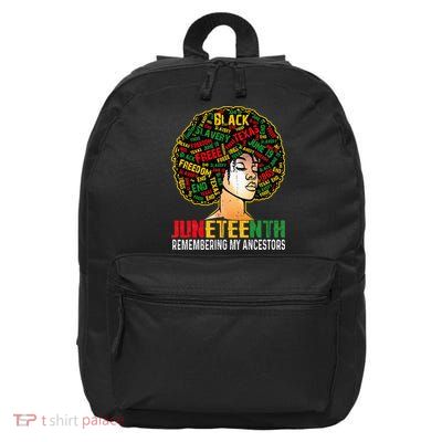 Juneteenth Women Juneteenth African American 16 in Basic Backpack