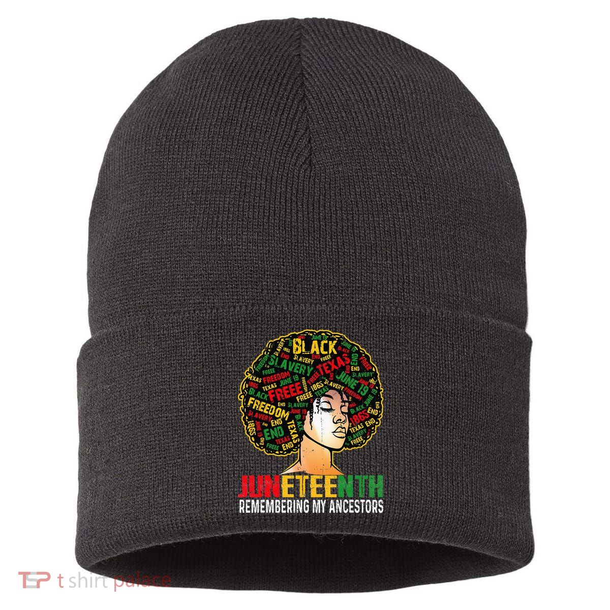 Juneteenth Women Juneteenth African American Sustainable Knit Beanie