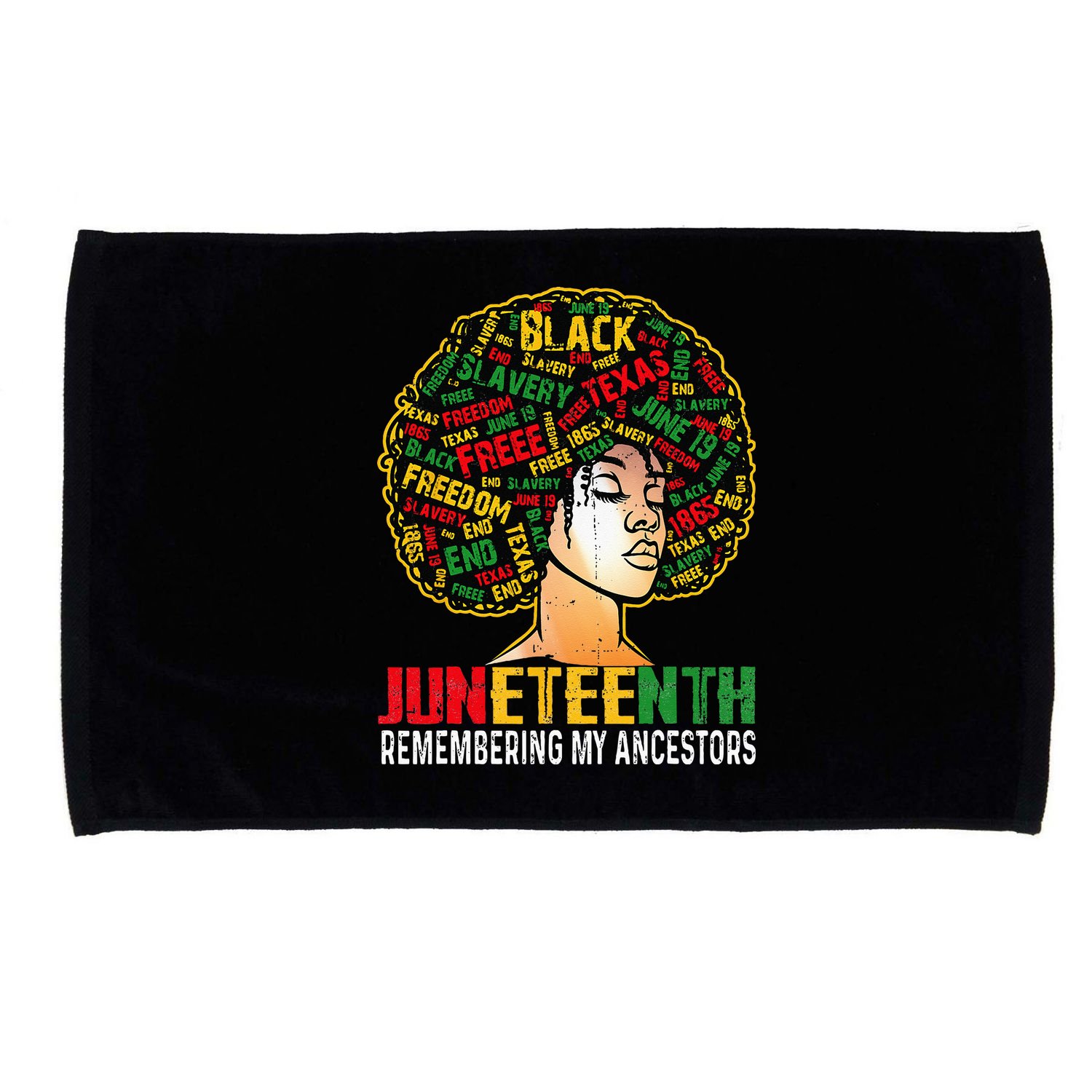 Juneteenth Women Juneteenth African American Microfiber Hand Towel