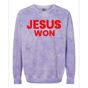 Jesus Won Colorblast Crewneck Sweatshirt