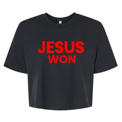 Jesus Won Bella+Canvas Jersey Crop Tee