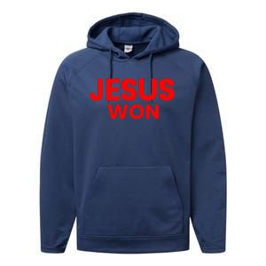 Jesus Won Performance Fleece Hoodie