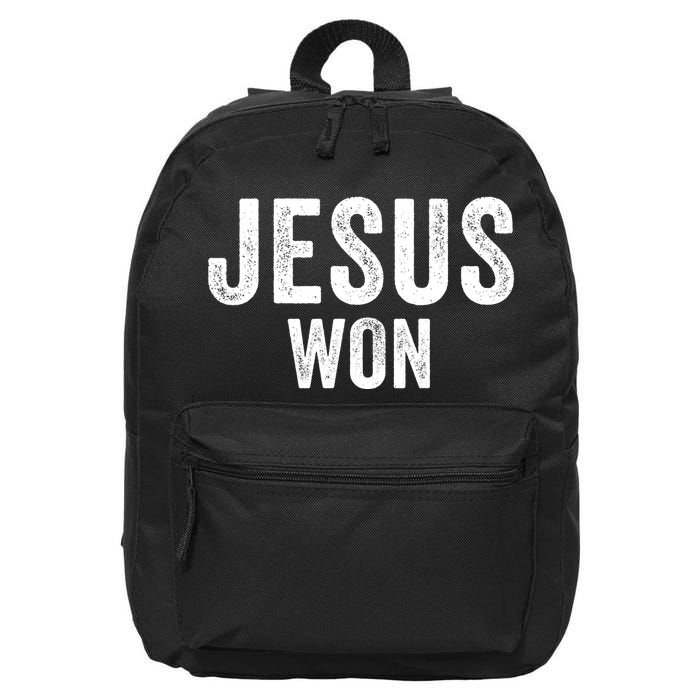 Jesus Won 16 in Basic Backpack