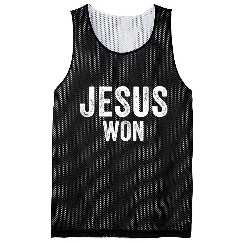 Jesus Won Mesh Reversible Basketball Jersey Tank