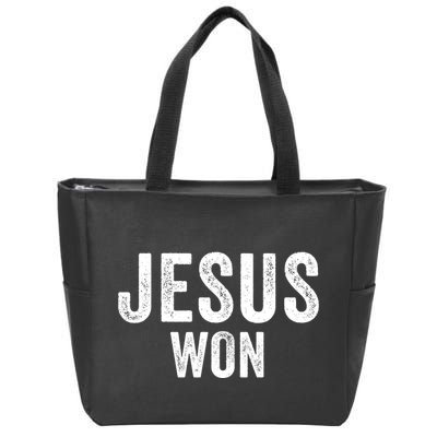 Jesus Won Zip Tote Bag