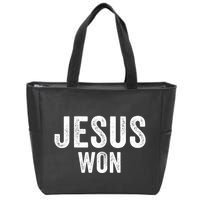 Jesus Won Zip Tote Bag