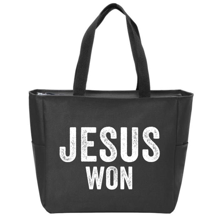 Jesus Won Zip Tote Bag