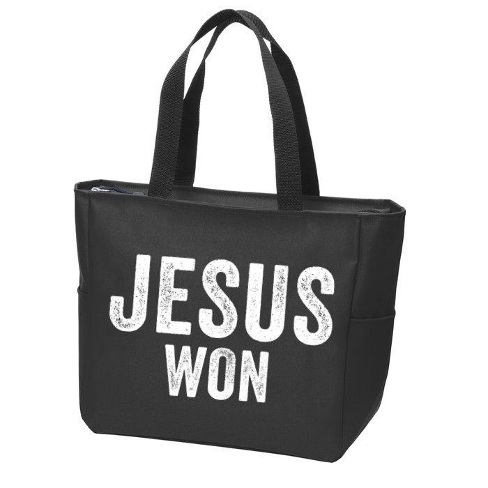 Jesus Won Zip Tote Bag